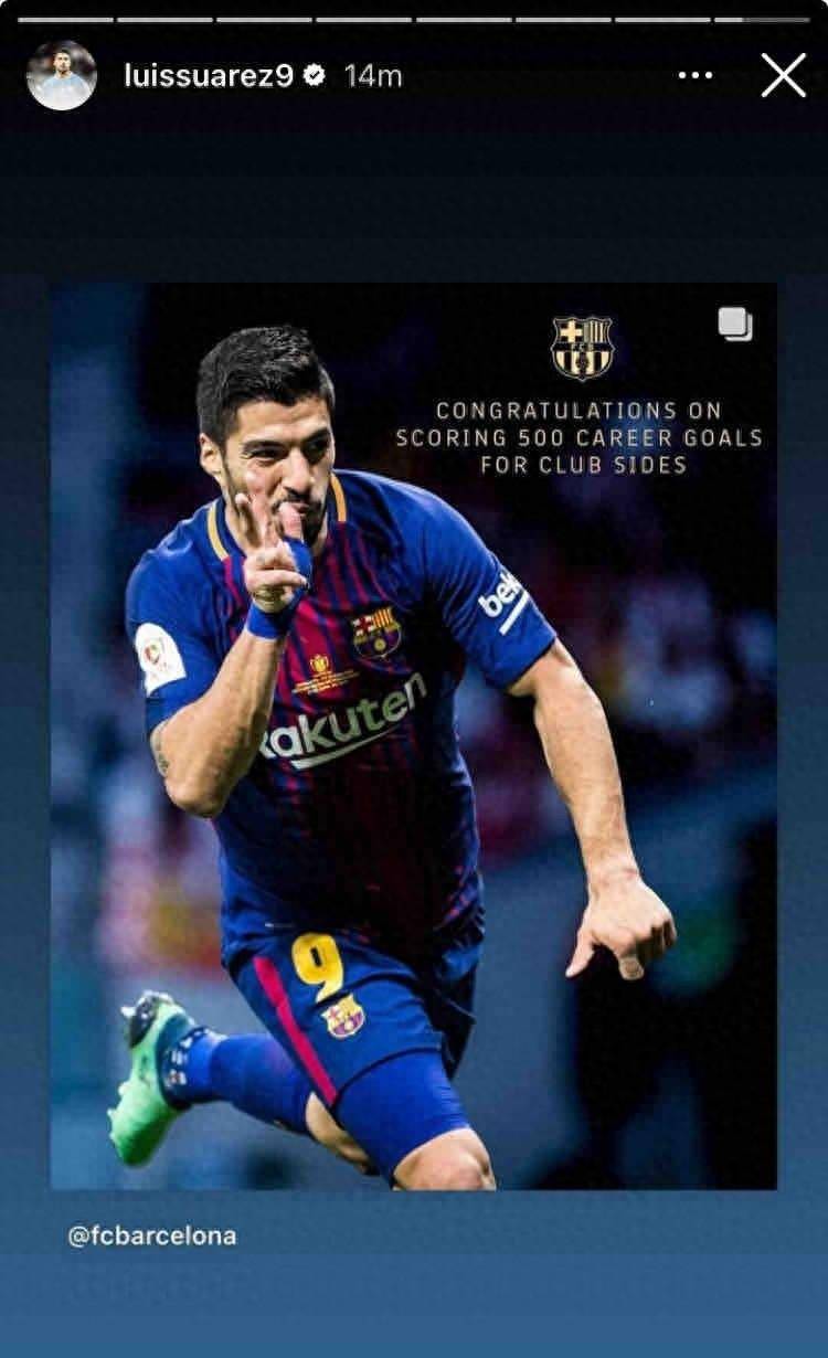 关于哥伦比亚力克巴萨，苏亚雷斯统治全场的信息